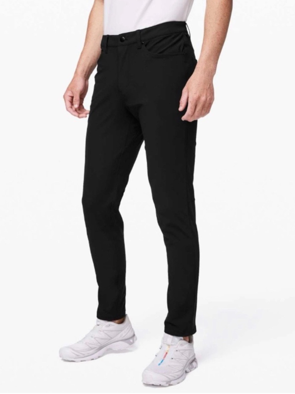 Lululemon ABC Slim Fit Black Warpstreme 37" Tall Golf Pants